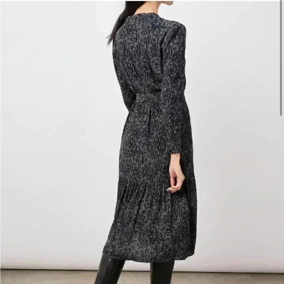 NWT Rails Beatrice Midi Dress Charcoal Abstract Animal Print size XS - Picture 3 of 16